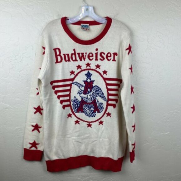 Junk Food-Budweiser Other - Junk Food "Budweiser" red, white, sweater- L